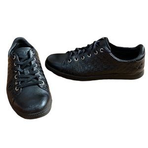 Gucci womens Guccissima black monogram sneakers